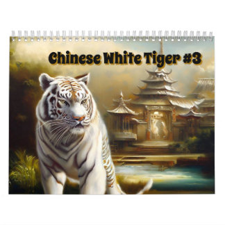 Kinesisk vit tiger #3 kalender