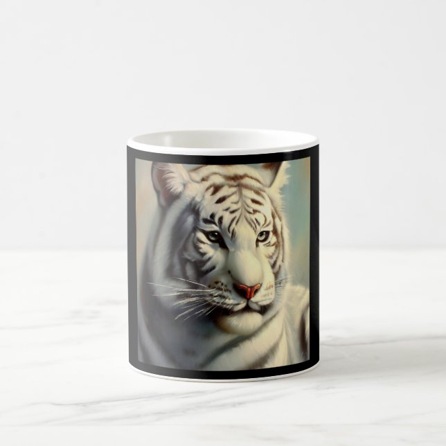 Kinesisk vit tiger (4) kaffemugg (Center)