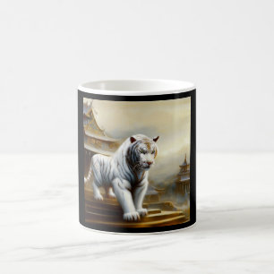 Kinesisk vit tiger (5) kaffemugg