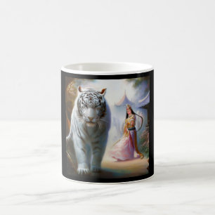Kinesisk vit tiger (8) kaffemugg