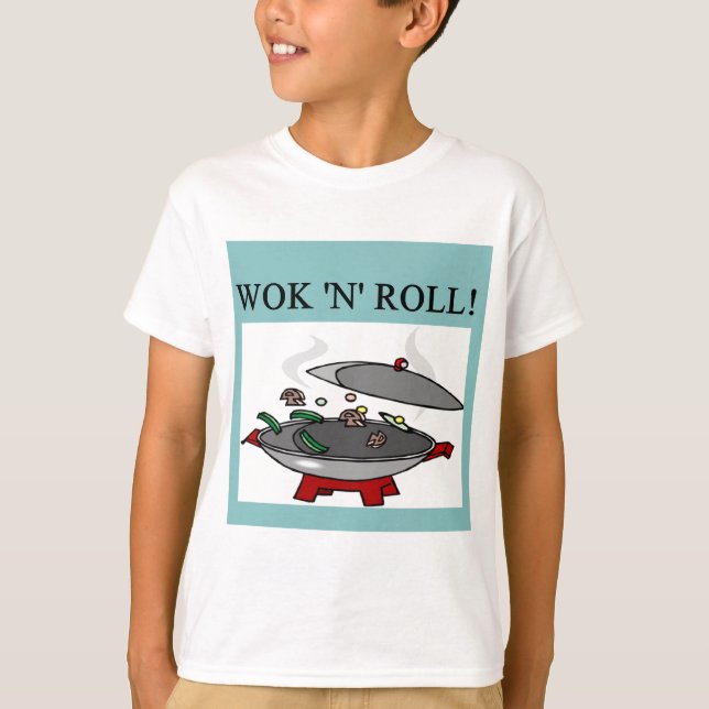 Kinesisk wok-kokning tee shirt (Framsida)