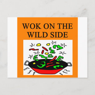Kinesisk wok-kokning vykort