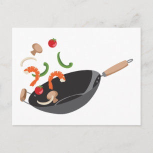 Kinesisk Wok Vykort