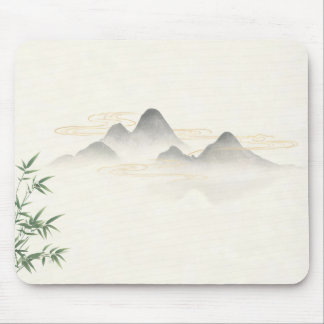 Kinesisk Zen-bläck Berg Bambu Musmatta, Minimal Musmatta