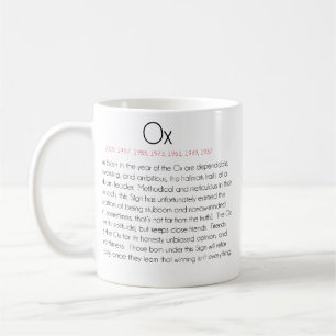 Kinesisk Zodiac (år av oxen) 2 Kaffemugg