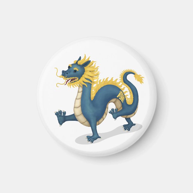 Kinesisk zodiac-dragagonastrologisignal magnet (Framsidan)