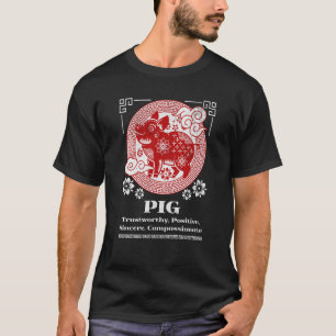 Kinesisk Zodiac Gris personality T Shirt