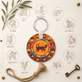 Kinesisk Zodiac - hund Nyckelring