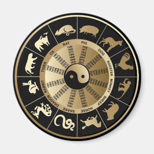Kinesisk Zodiac kartlägger Magnet
