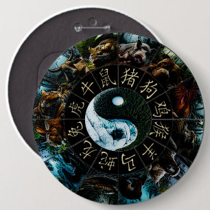 Kinesisk Zodiac-knapp Knapp