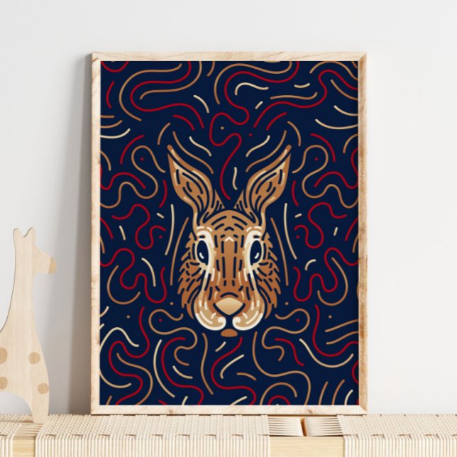 Kinesisk Zodiac Rabbit | Zodiac Digital Print Poster (Skapare uppladdad)