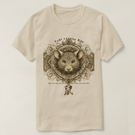 Kinesisk Zodiac "Råtta" T-Shirt
