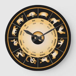 Kinesisk Zodiac rullar Stor Klocka