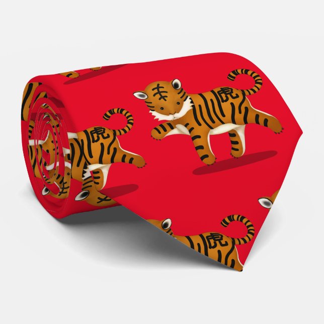 Kinesisk Zodiac Tiger Cute Astrology-signal Slips (Rullad)