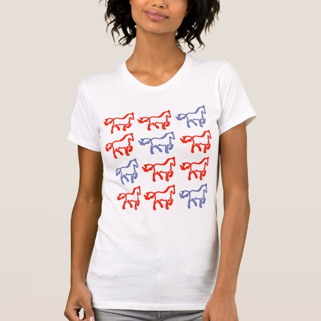 Kinesisk Zodiak Häst design T Shirt (Framsida)