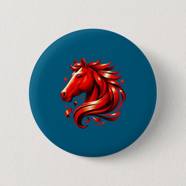 Kinesisk Zodiak Häst Knapp (Framsida)