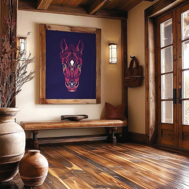 Kinesisk Zodiak Häst Väggkonst Tryck Rustik Dekor (Chinese Zodiac Horse Wall Art Print Rustic Farmhouse by TinkPrints.
)