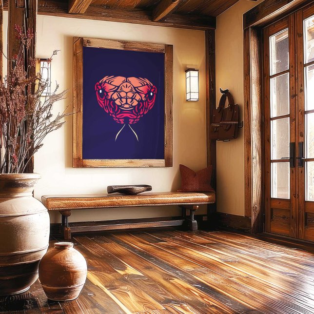 Kinesisk Zodiak Orm Väggkonsttryck Rustik Dekorati Canvastryck (Chinese Zodiac Snake Wall Art Print Rustic Farmhouse by TinkPrints.
)