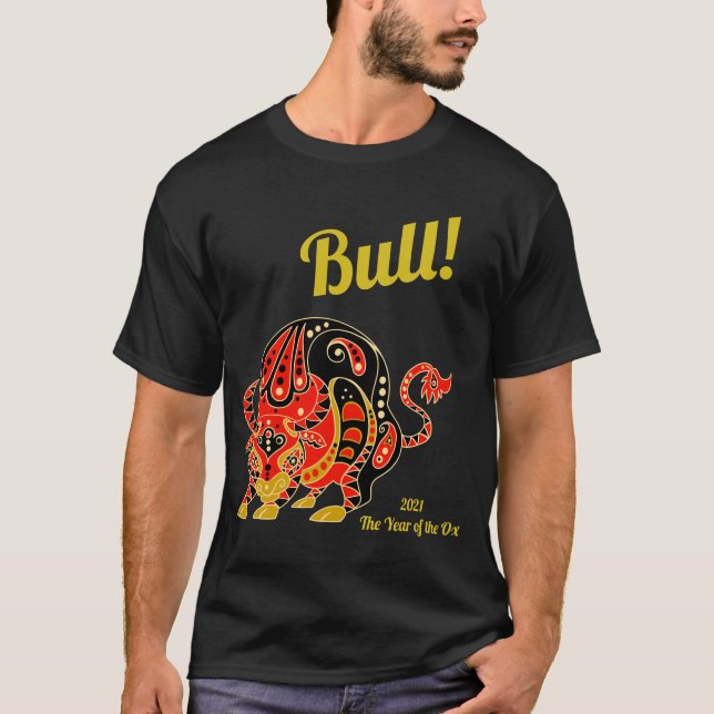 Kinesisk zodiak - Ox-år T Shirt (Framsida)