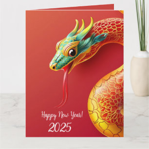 Kinesisk zodiaksymbol, ny år 2025, ormasisk stam kort