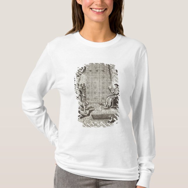 Kinesiska ambassadörer till en indisk linjal, från tee shirt (Framsida)