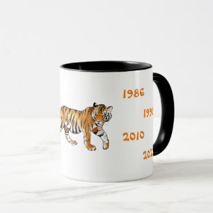 Kinesiska år av tigerillustration mugg