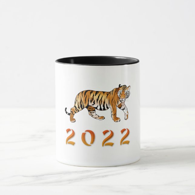 Kinesiska året för tiger 2022-illustration mugg (Center)