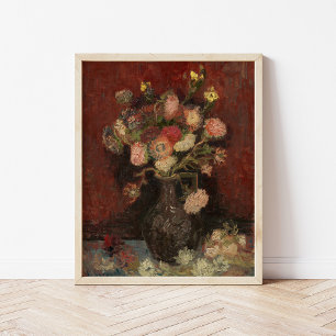 Kinesiska Asters och Gladioli Vincent van Gogh Poster