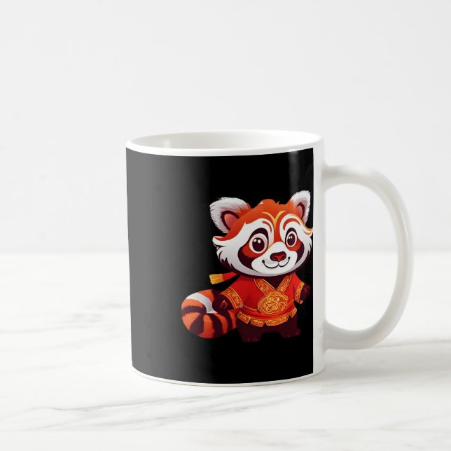 Kinesiska barn flickor pojkar rolig röd panda lejo kaffemugg (Höger)
