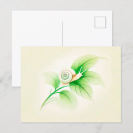 Kinesiska Bläck Snigel vid Gren Vykort