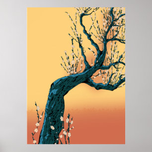 Kinesiska Blommarna Träd Poster
