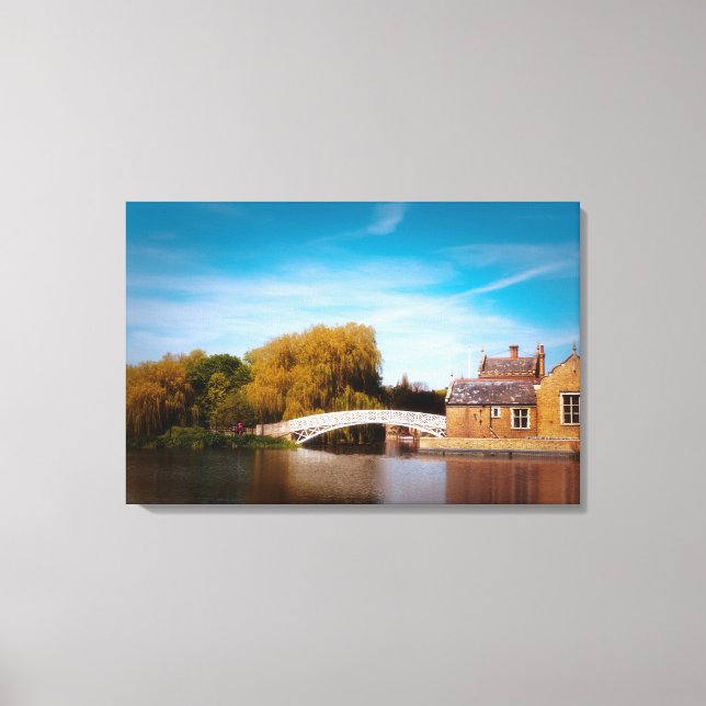 Kinesiska bron i Godmanchester Canvastryck (Framsida)