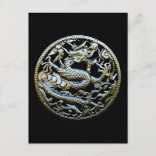 Kinesiska bronze Dragon/Oriental Hälsning & Gifts Vykort