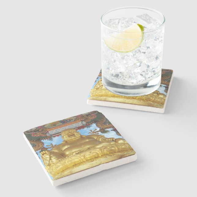 Kinesiska Buddha Underlägg Sten (Sidan)