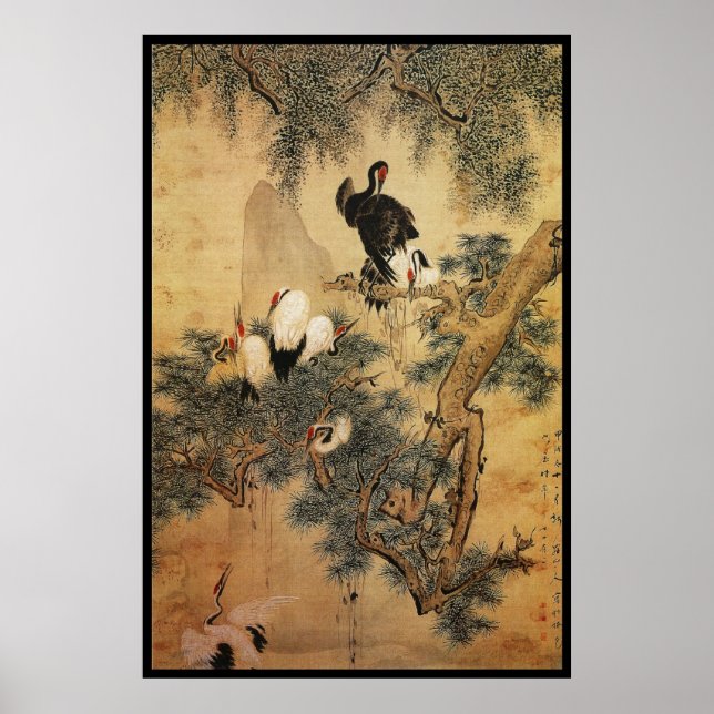 Kinesiska Cranes Poster (Framsidan)