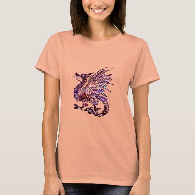 Kinesiska Dragon Art Women's Shirt Tee Shirt (Framsida)