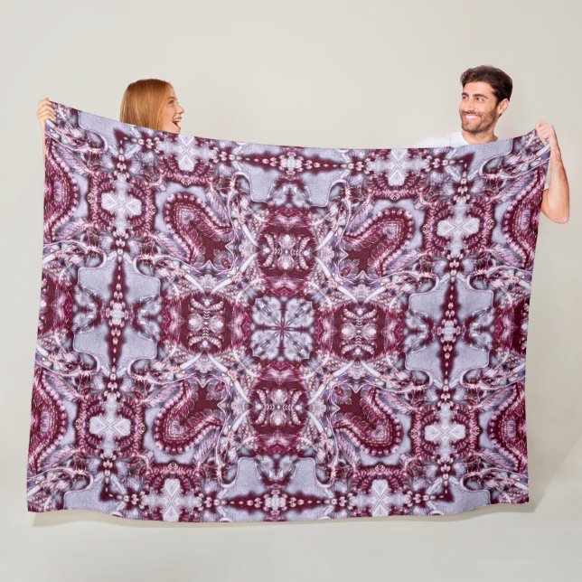 Kinesiska Dragon Hologram Mandala Fleecefilt (På plats)