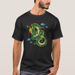 Kinesiska Dragon Illustration China Mythology T Shirt