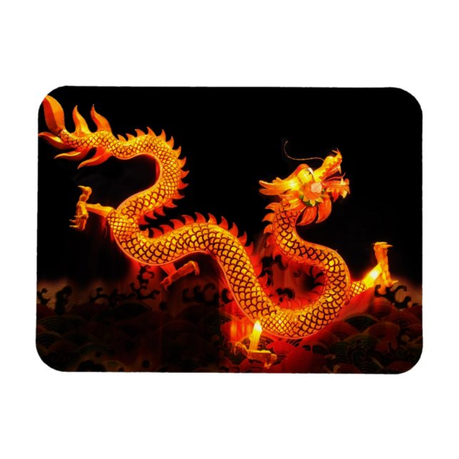 Kinesiska Dragon Lantern Magnet (Horisontell)