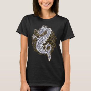 Kinesiska Dragon Mandala T Shirt