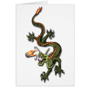 Kinesiska Dragon och Pearl Hälsningskort