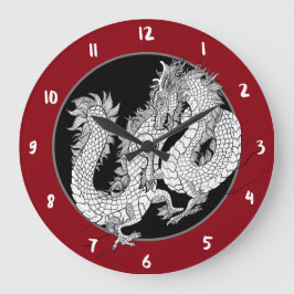 Kinesiska Dragon Pearl Stor Klocka