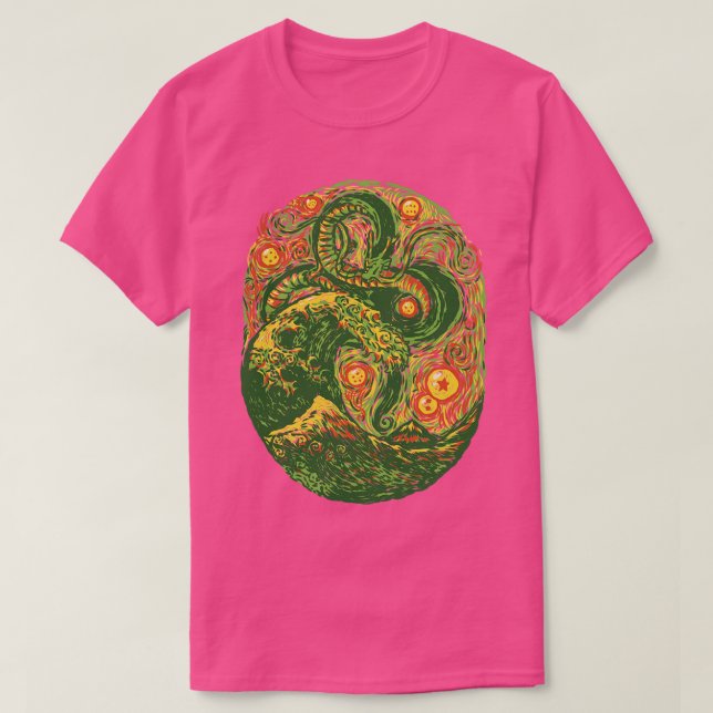 Kinesiska Dragon Post impressionist av Tobe Fonsec T Shirt (Design framsida)