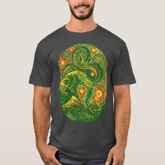Kinesiska Dragon Post impressionist av Tobe Fonsec T Shirt