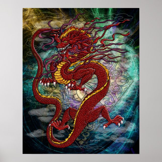 Kinesiska Dragon poster (Framsidan)