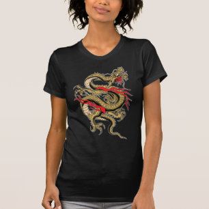 Kinesiska drakeanpassadedesigner t-shirt