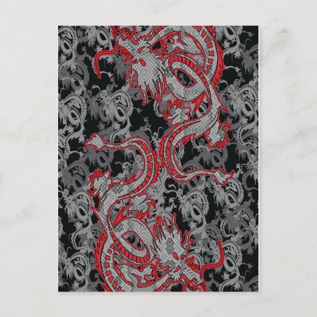 Kinesiska draken - Dragens år Helg Vykort (Framsida)