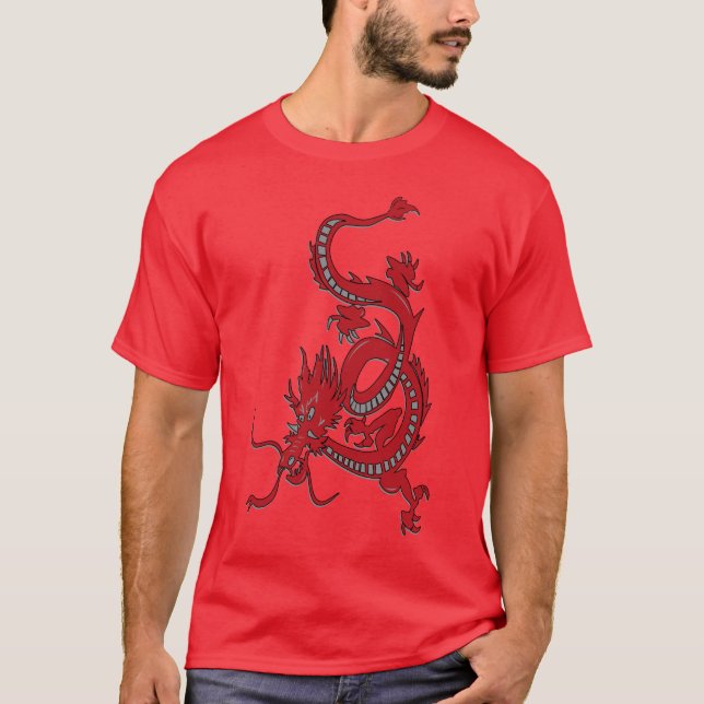 Kinesiska draken - Dragens år Tee Shirt (Framsida)