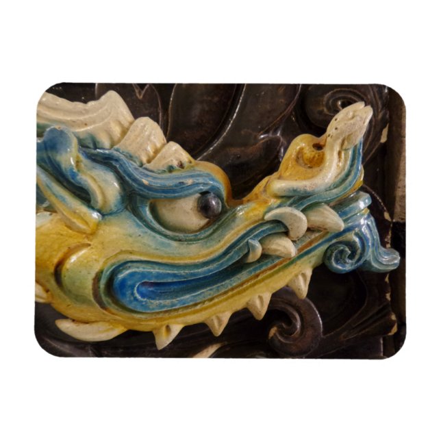 Kinesiska drakmer 3" x 4" magnet (Horisontell)