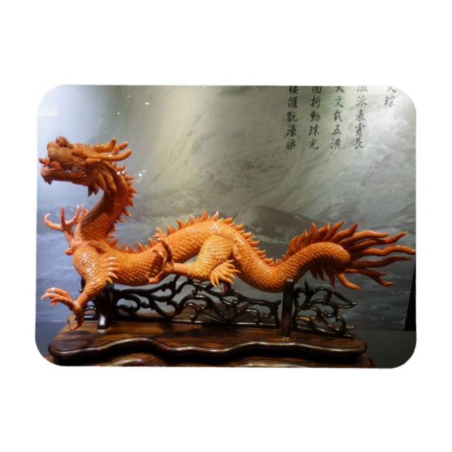 Kinesiska drakmer 3" x 4" magnet (Horisontell)